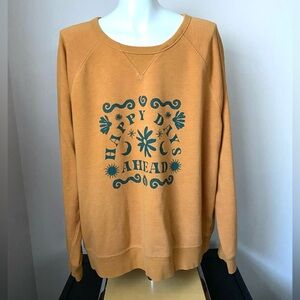 Sonoma Happy Days Ahead Mustard Knit Top